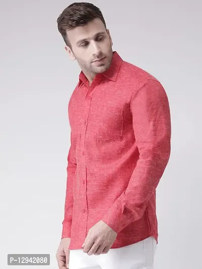RIAG Men's Linen C1 Full Shirt Red-thumb2