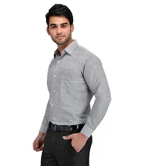 Khadio Men's Full Sleeves Grey Shirt-thumb1