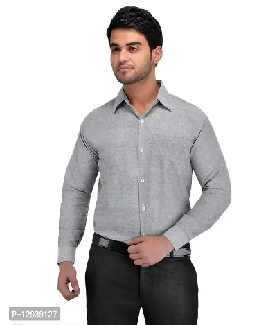 RIAG Men's Casual Full Sleeves Grey Shirt