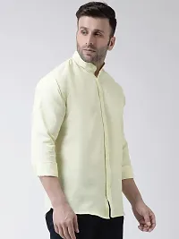 Khadio Men's Full Sleeves Lemon Yellow Shirt-thumb2