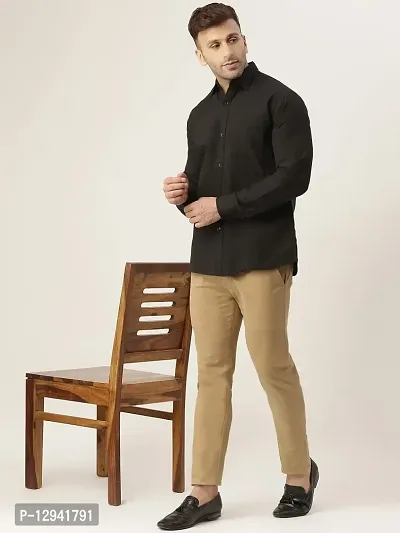RIAG Men's Casual Black Full Sleeves Shirt-thumb5