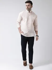 RIAG Men's Chinese Neck Full Sleeves Almond Shirt Beige-thumb4