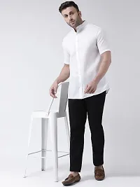 RIAG Men's Chinese Neck Half Sleeves White Shirt-thumb4