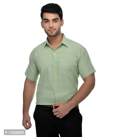Khadio Men's Half Sleeves Parrot Shirt
