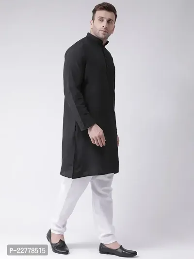 Stylish Fancy Cotton Blend Solid Kurta And Bottom Sets For Men-thumb4