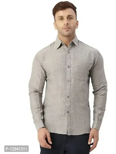 RIAG Men's Casual Grey Full Sleeves Shirt