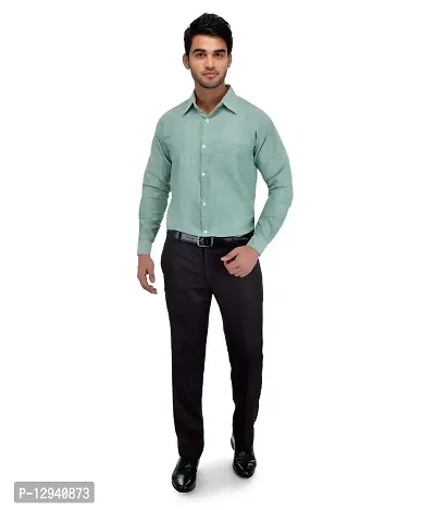 RIAG Men's Casual Full Sleeves Green Shirt-thumb3