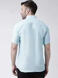 RIAG Men's Chinese Neck Half Sleeves Sky Blue Shirt-thumb3