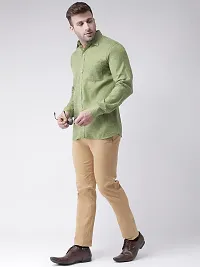 RIAG Men's Linen Q1 Full Shirt Green-thumb3