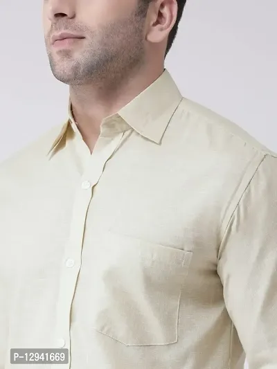 KHADIO Men's Linen U1 Full Shirt-thumb5