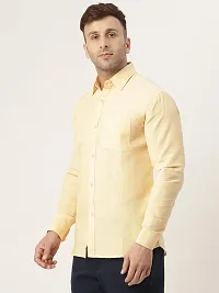 KHADIO Men's Beige Full Shirt-thumb2