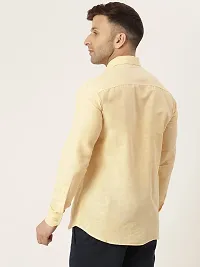 KHADIO Men's Beige Full Shirt-thumb3