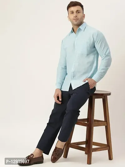 RIAG Men's Casual Sky Blue Full Sleeves Shirt-thumb5