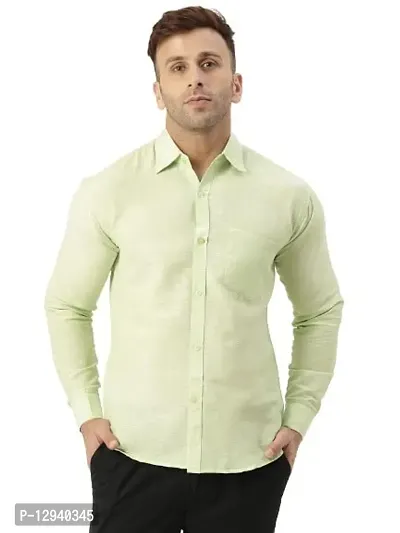RIAG Men's Casual Parrot Green Full Sleeves Shirt