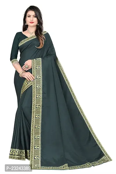 Rose Love Women's Stripted Silk With Heavy Sequence Work Saree with Unstitched Blouse for Traditional (101-Saree-Black)-thumb3