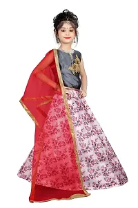 Rose Love Girl's Solid Silk,Net Designer Traditional Relaxed Wedding Bollywood Wear Choli (101-Lehenga-Choli)-thumb2