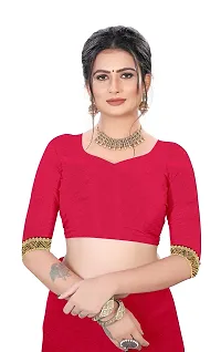 Rose Love Women's Stripted Silk With Heavy Sequence Work Saree with Unstitched Blouse for Traditional (101-Saree-Lightpink)-thumb3