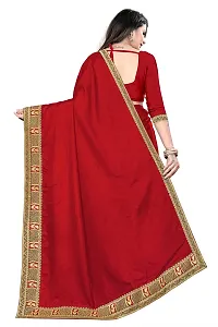 Rose Love Women's Stripted Silk With Heavy Sequence Work Saree with Unstitched Blouse for Traditional (101-Saree-Maroon)-thumb1