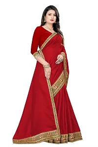 Rose Love Women's Stripted Silk With Heavy Sequence Work Saree with Unstitched Blouse for Traditional (101-Saree-Maroon)-thumb2