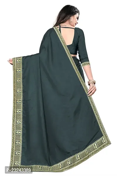 Rose Love Women's Stripted Silk With Heavy Sequence Work Saree with Unstitched Blouse for Traditional (101-Saree-Black)-thumb2