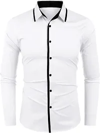Stylish White Polycotton Casual Shirt For Men-thumb4