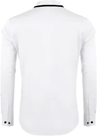 Stylish White Polycotton Casual Shirt For Men-thumb2