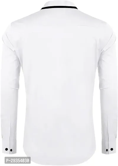 Stylish White Polycotton Casual Shirt For Men-thumb3