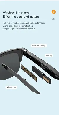 F06 Wireless Bluetooth Sunglass Fashion Anti Blue Light Smart Glass Dual Speaker-thumb3