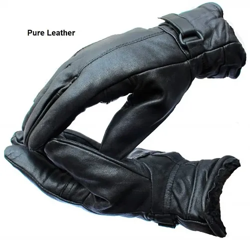 Alexvyan Anti Slip (Inside Fur) Snow and Wind Proof Soft Warm Winter Gloves for Riding , Cycling, Byke, Bike, Motorcycle for Men Boy
