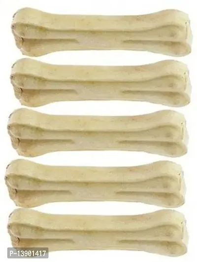 Dog Chew Press Bone Rawhide 4 Inch 5 Pcs White