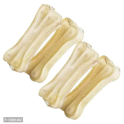 Dog Chew Press Bone Rawhide 4 Inch 4 Pcs White-thumb0