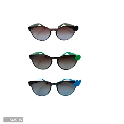 Kids Boy and Girls sunglasses U V protected goggles combo pack of 3 upto 10 year old kids to fit-thumb0