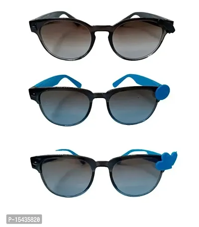 Kids Boy and Girls sunglasses U V protected goggles combo pack of 3 upto 10 year old kids to fit