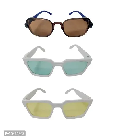 Kids Boy and Girls sunglasses U V protected goggles combo pack of 3 upto 10 year old kids to fit