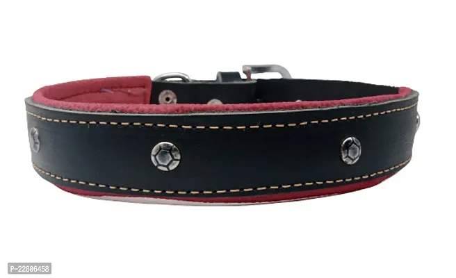 Forever99 Pet Shop Leather Padded Custom Handmade Hand Tool Dog Size Extra large  Collar Adjustable Leather Dog Collar/ Neck Belt Stitched Padded Genuine Leather Heavy Duty Dog Collar