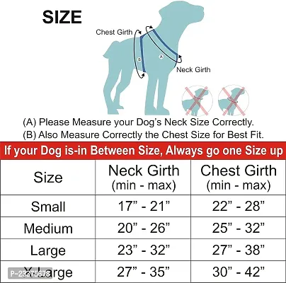 Dog Belt Padded Harness Adjustable Neck Strip  Chest Strip for Medium Dogs Red-thumb5