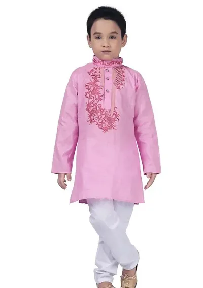 Stylish Embroidered Kurta with Pyjamas Set For Boys