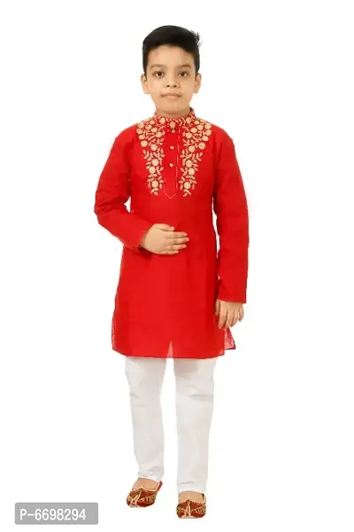 Boys Festive  Party Kurta and Pyjama Set-thumb2