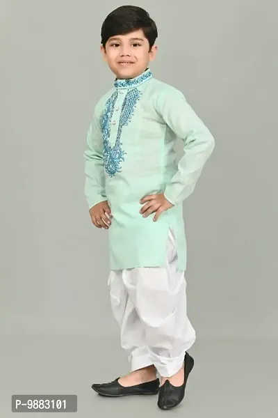 BOYS EMBROIDERY KURTA  PYJAMA SET-thumb3