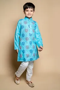 Classic  Embroidery Work kurta and Pajama set for Kids Boys-thumb4