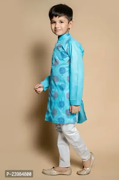 Classic  Embroidery Work kurta and Pajama set for Kids Boys-thumb2