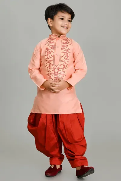 Classic Embroidery Work kurta and Pajama set for Kids Boys