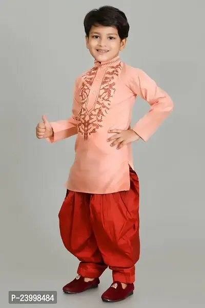 Classic  Embroidery Work kurta and Pajama set for Kids Boys-thumb4