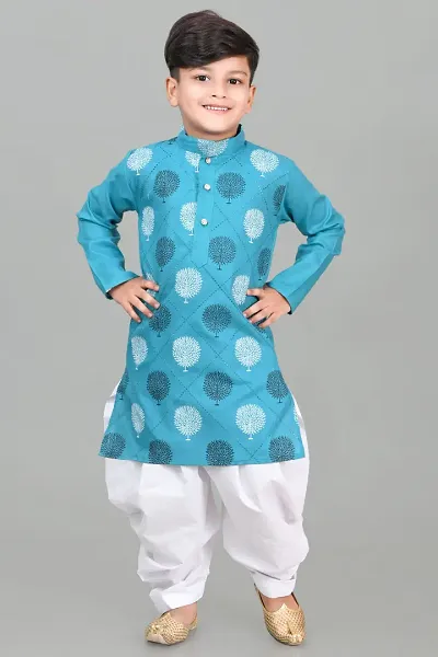 Stylish Fancy Designer Kurta With Bottom Wear Set For Kids