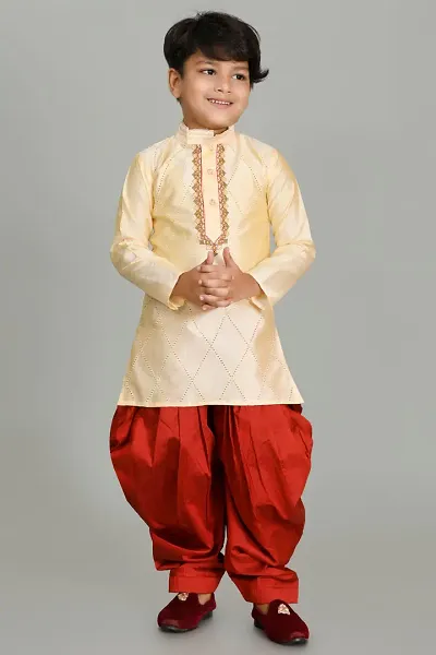 Classic Embroidery Work kurta and Pajama set for Kids Boys