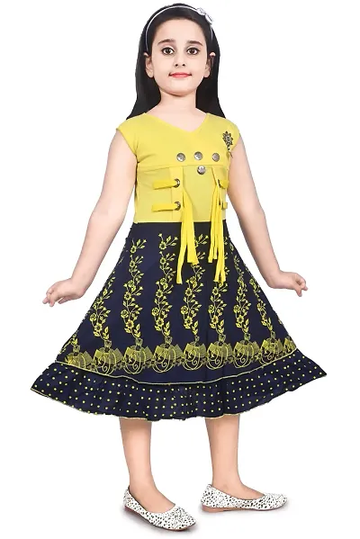 Trendy Short Sleeves Frock for Girls