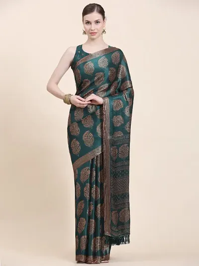 Alluring Brasso Saree with Blouse piece 