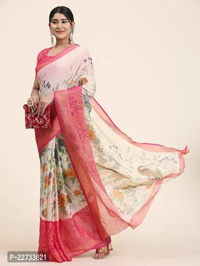 Fancy Chiffon Saree with Blouse Piece for Women