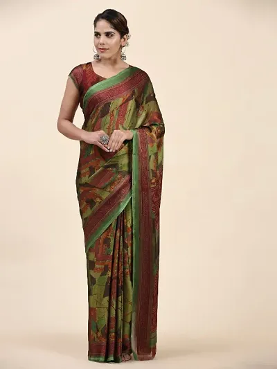 Fancy Chiffon Saree with Blouse Piece for Women