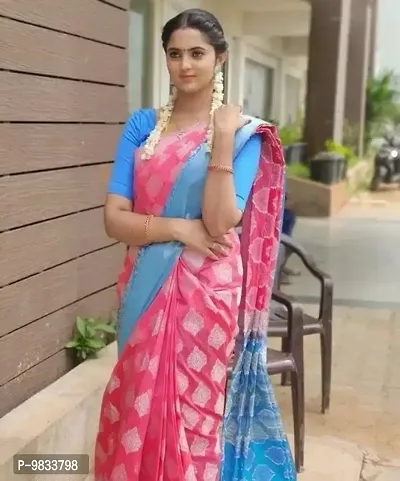 Trendy Women Silk Saree with Blouse Piece